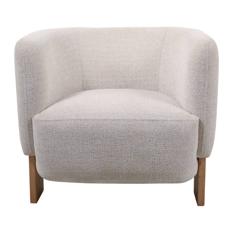 Compact Barrel Accent Chair with Curved Back - 32.25"