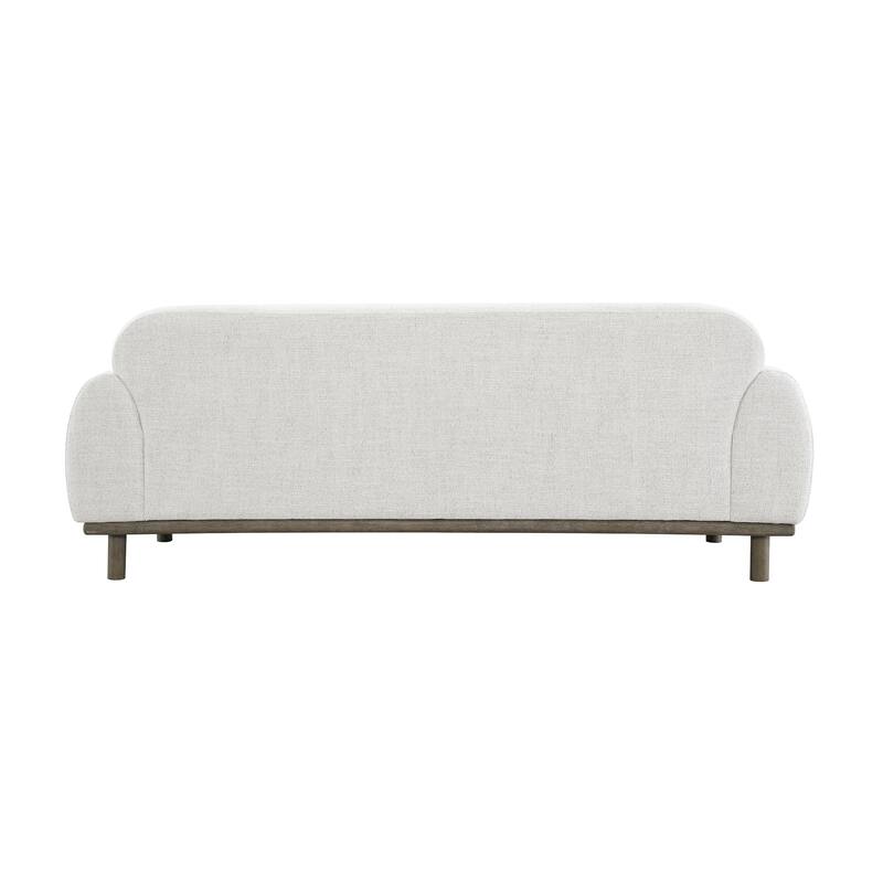 84" Mid-Century Chenille Round Arm Sofa with 3 Pillows