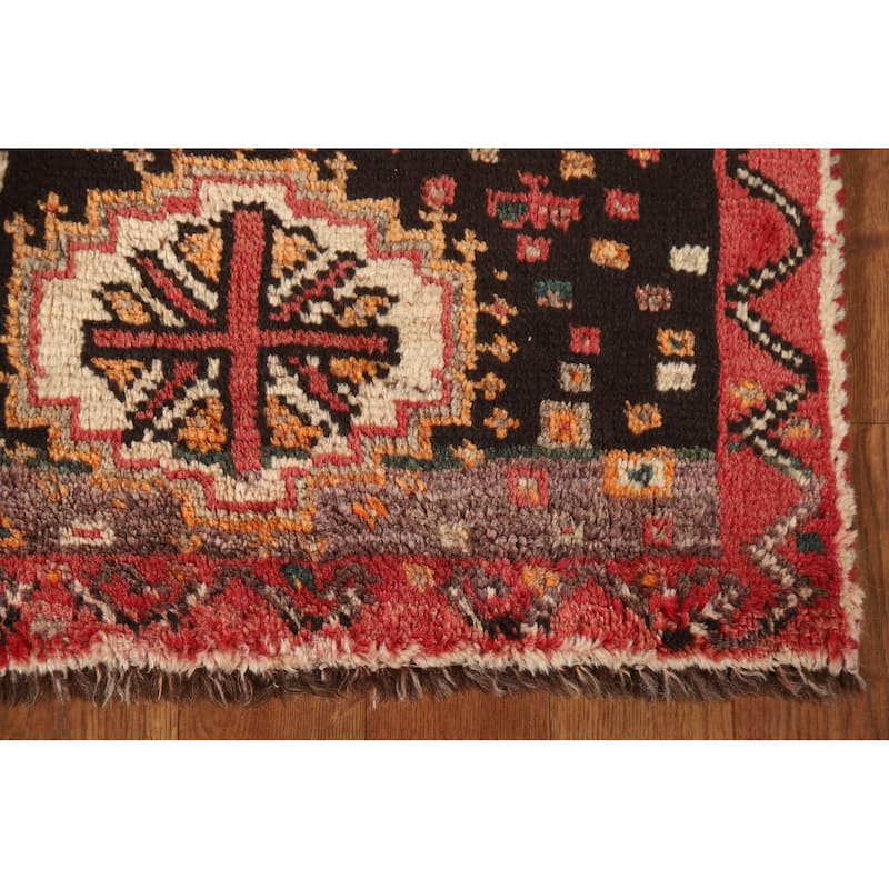 Qashqai Persian Vintage Area Rug Handmade Tribal Wool Carpet - 3'9"x 5'7"