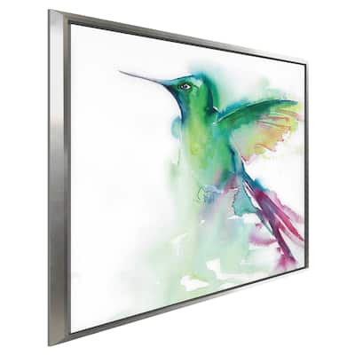 "Hummingbirds III" Print on Floating Canvas