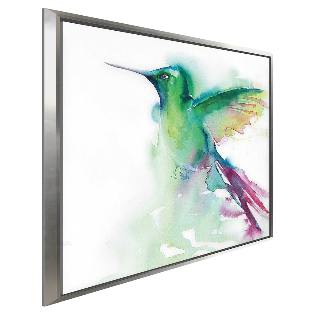 "Hummingbirds III" Print on Floating Canvas