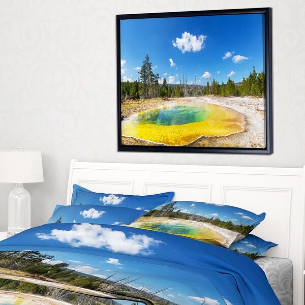 Designart Morning Glory Pool With Bright Sky Landscape Photography Throw Blanket On Sale Overstock 20911884 71 In X 59 In