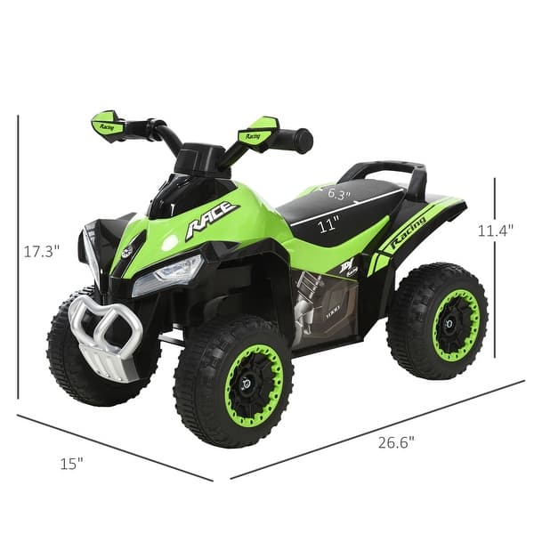 dimension image slide 0 of 2, Kids Push Ride-On Sliding Car with Music, LED Lights & Wear-Resistant Wheels - Green