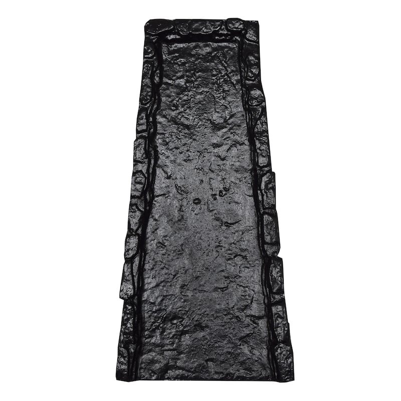 Slate Stone Rock Cast Aluminum Downspout Gutter 24 in. Splash Block