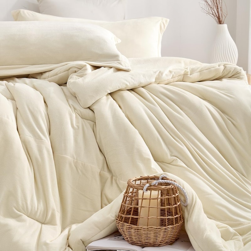 Love Thick® - So Smooth Coma Inducer Oversized Comforter Set - Custard Cream