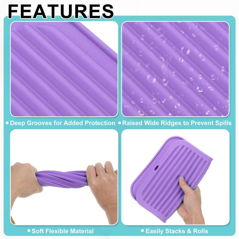 Silicone Dish Drying Mat, 9"x12" Trivets for Hot Pots and Pans