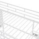 preview thumbnail 13 of 23, Twin Size Loft Metal Bed with 3 Layers of Shelves and Desk, Stylish Metal Frame Bed with Whiteboard