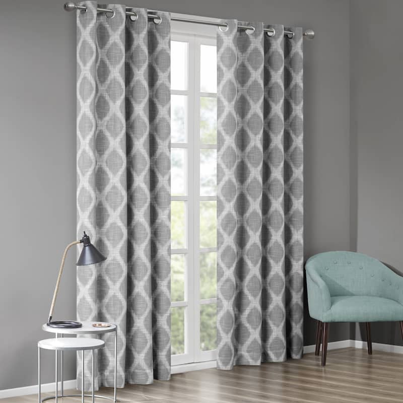SunSmart Kagen Printed Ikat Blackout Curtain Panel