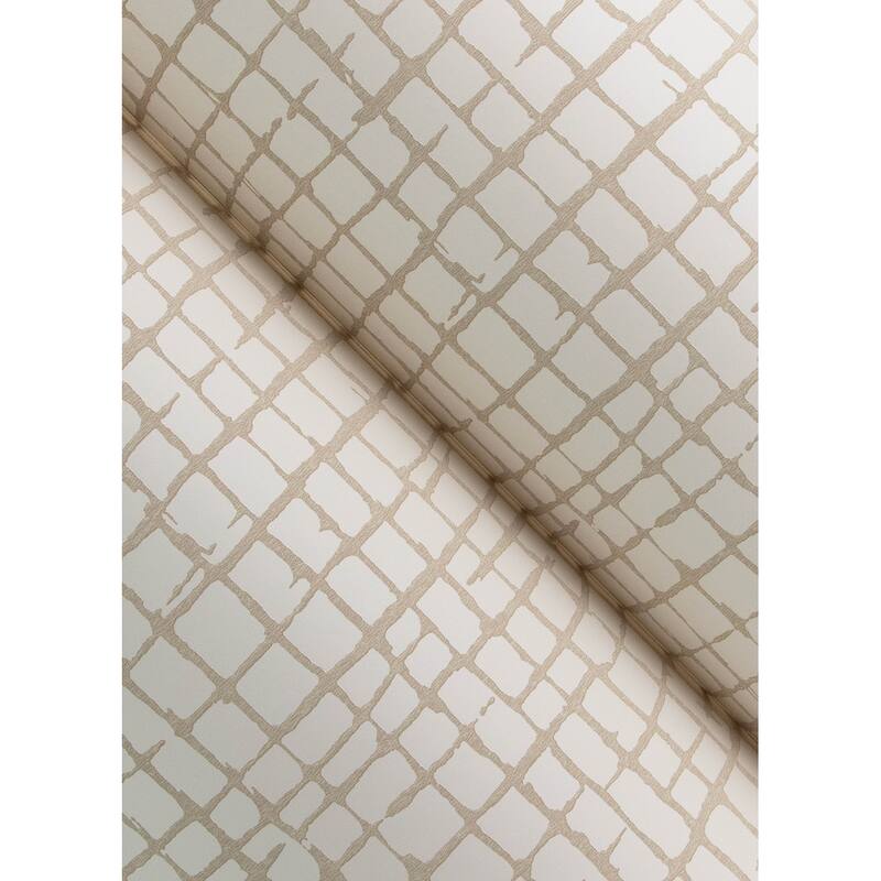 A-Street Prints Albin Beige Gridline Wallpaper