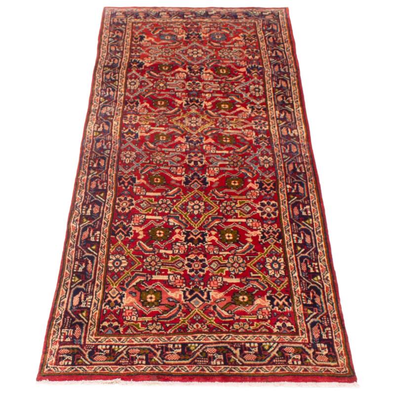 ECARPETGALLERY Hand-knotted Andelz Red Wool Rug - 3'3 x 9'3
