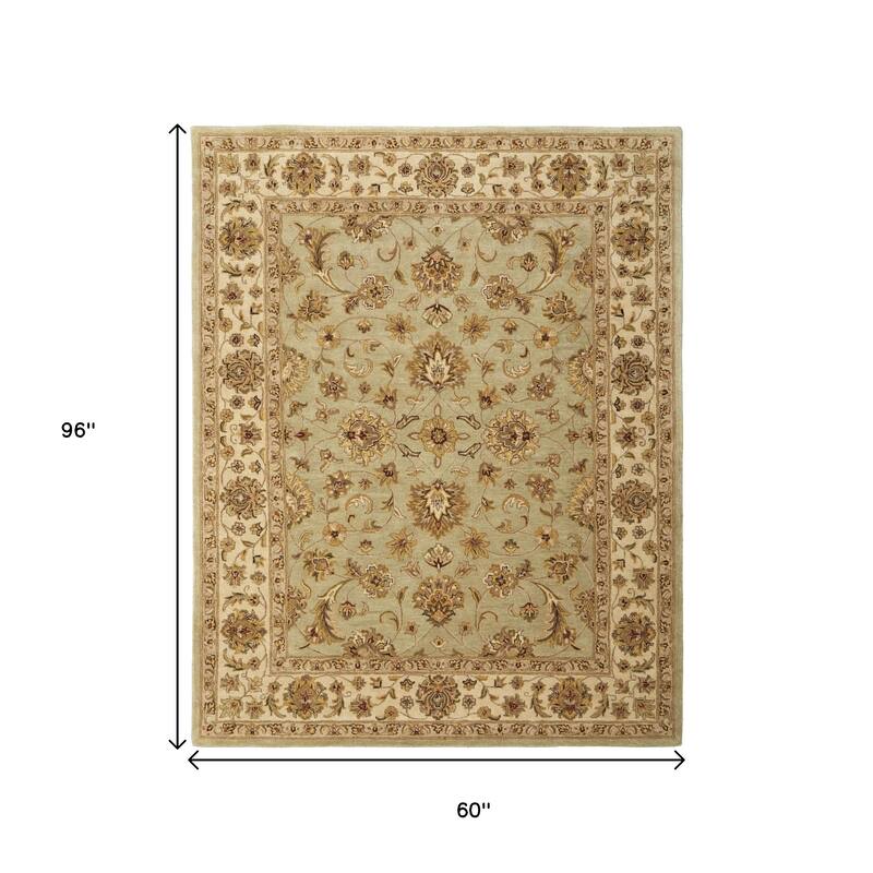 HomeRoots Oriental Traditional Rectangle Area Rug