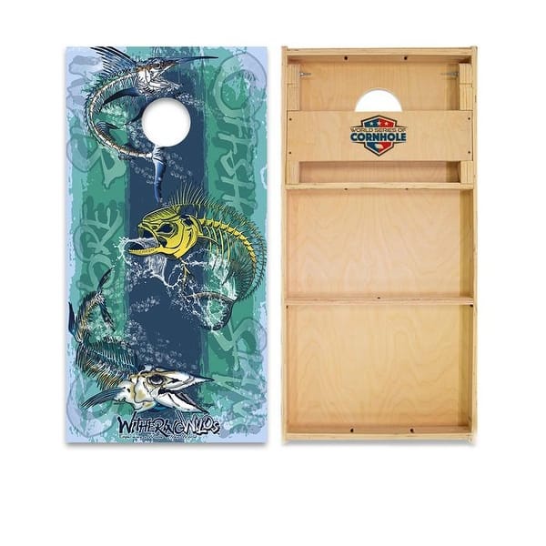 slide 2 of 6, Withering Wilds In Shore Slam Regulation 2x4 Cornhole Board Set All-Weather - Include Carrying Case