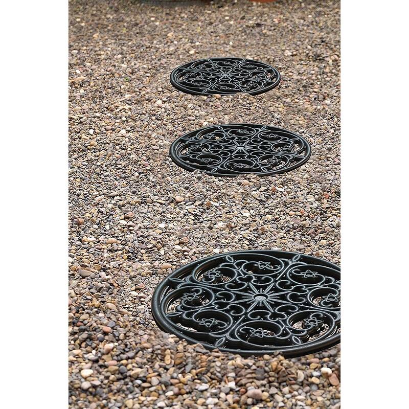 A1HC Rubber Step Mat Multi Functional -Garden Stepping Stone Mat, Outdoor Decorative Tray
