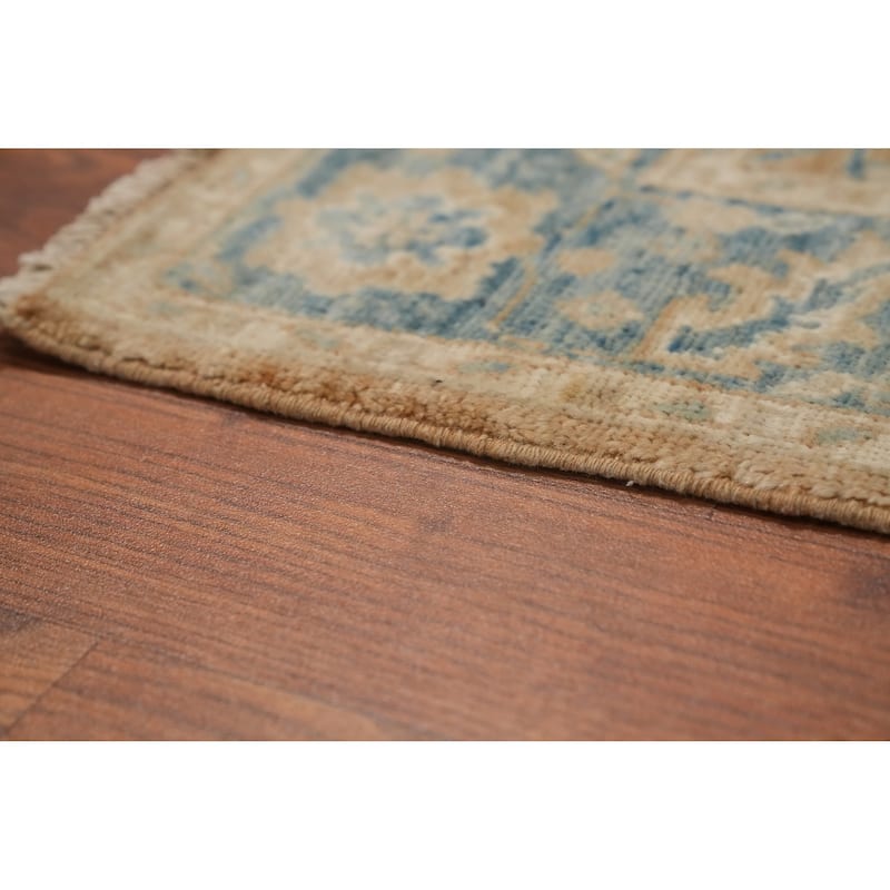 Hand Knotted Oriental 100% Wool Carpet Traditional Floral Oranges & Rust Ziegler Runner Rug - 11' 9'' X 3' 1''