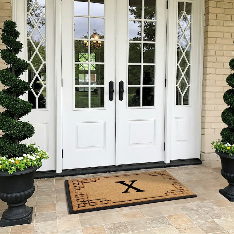 A1HC Natural Coir & Rubber Door Mat, Heavy Duty, Dirt Trapping, Long-Lasting Entrance Doormats,Thick & Durable Outdoor Entry Mat