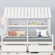 preview thumbnail 21 of 19, Twin Size House Platform Beds with Two Drawers