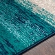 preview thumbnail 4 of 8, Nurzhan Teal Contemporary Striped Area Rug - 8'10" x 12'9" - 8'10" x 12'9"