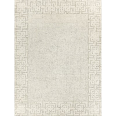 EXQUISITE RUGS Caprice Hand-tufted New Zealand Wool Taupe/Ivory Area Rug.