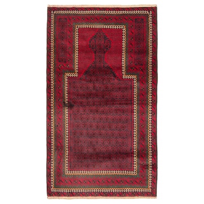 Teimani Burgundy Rug 2'11" x 5'2" - 2'11 x 5'2