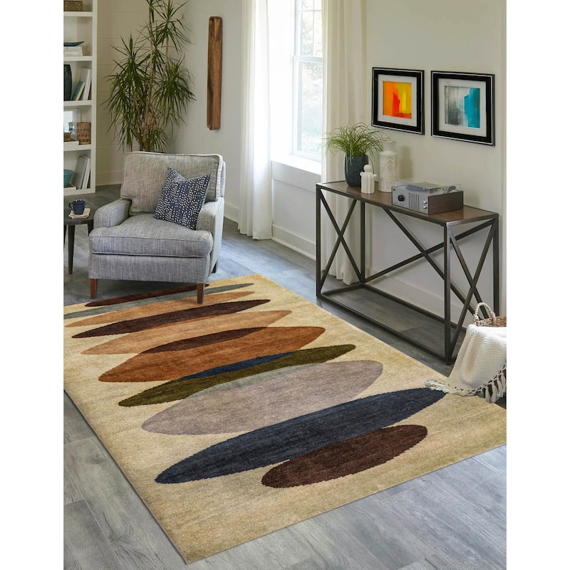 ECARPETGALLERY Hand-knotted Peshawar Ziegler Light Green Wool Rug - 5'2 x 6'10