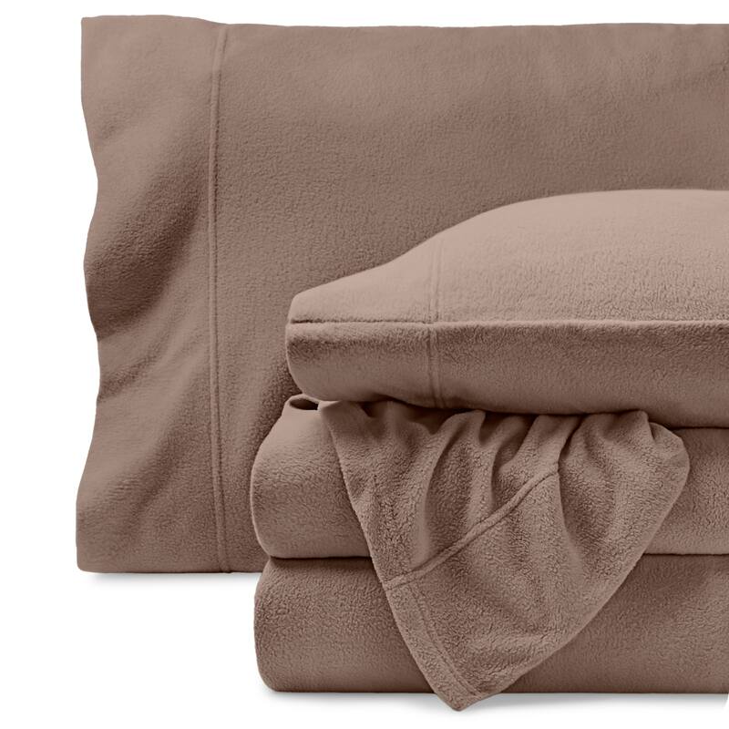 Bare Home Polar Fleece Deep Pocket Sheet Set - Twin XL - Taupe