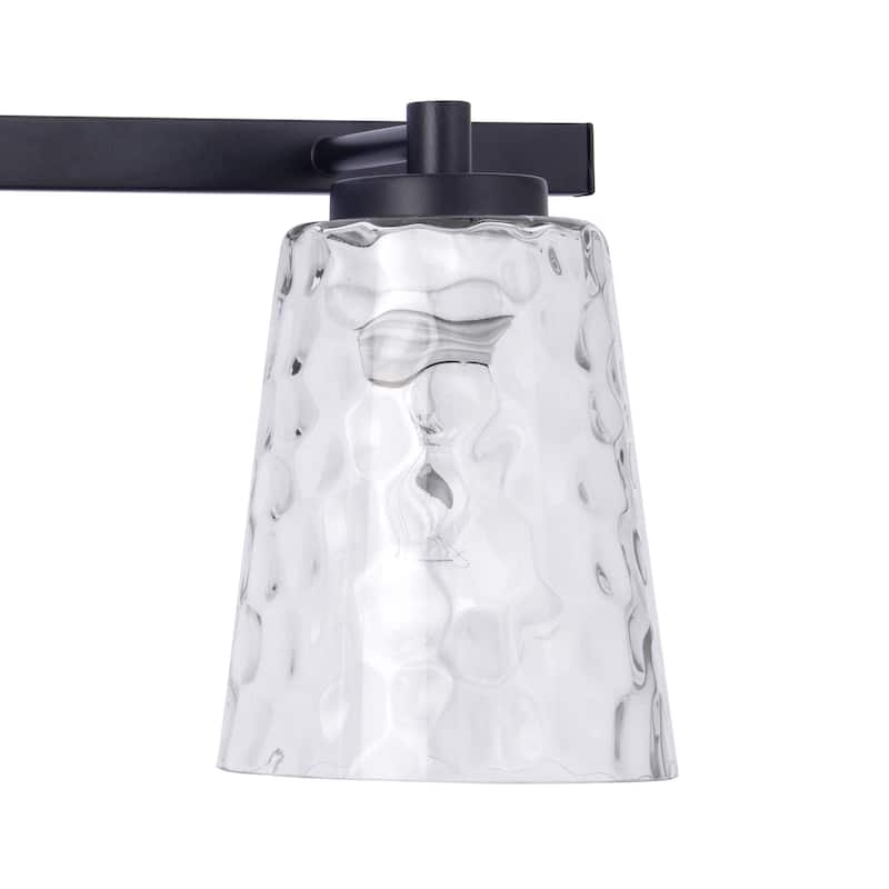 Modern Radiance 2-Light Black Vanity Light - 15"L x 5.9"W x 7.5"H
