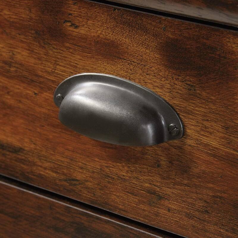 Modern Computer Desk with Hutch - Cherry Finish, Adjustable, 62" Wide, Home Office Desk