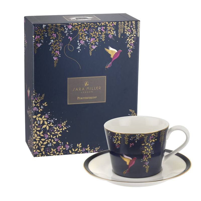 Sara Miller for Portmeirion London Chelsea Teacup and Saucer - 8 oz.