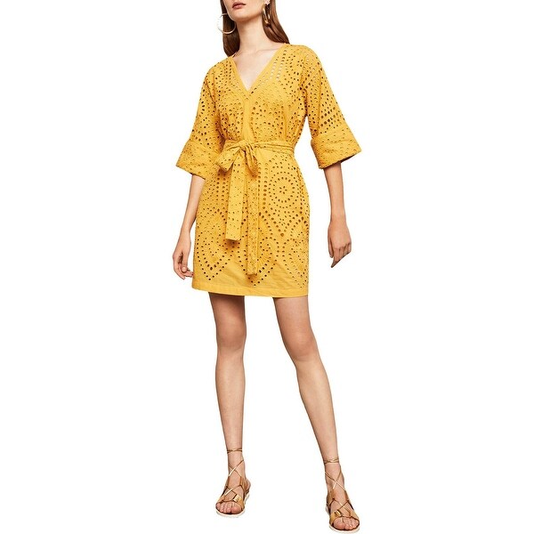 bcbg eyelet dress
