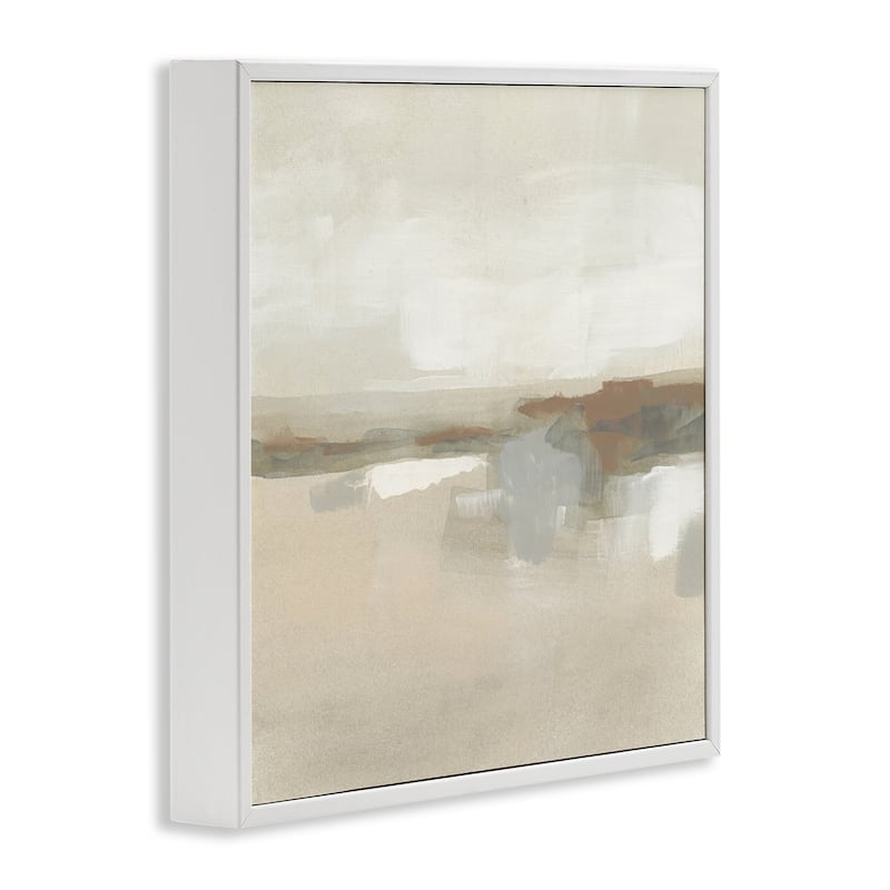 Stupell Abstract Neutral Land Framed Giclee Art Design By June Erica Vess