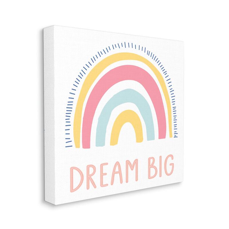 Stupell Pastel Dream Big Rainbow Canvas Wall Art Design by LSR Design