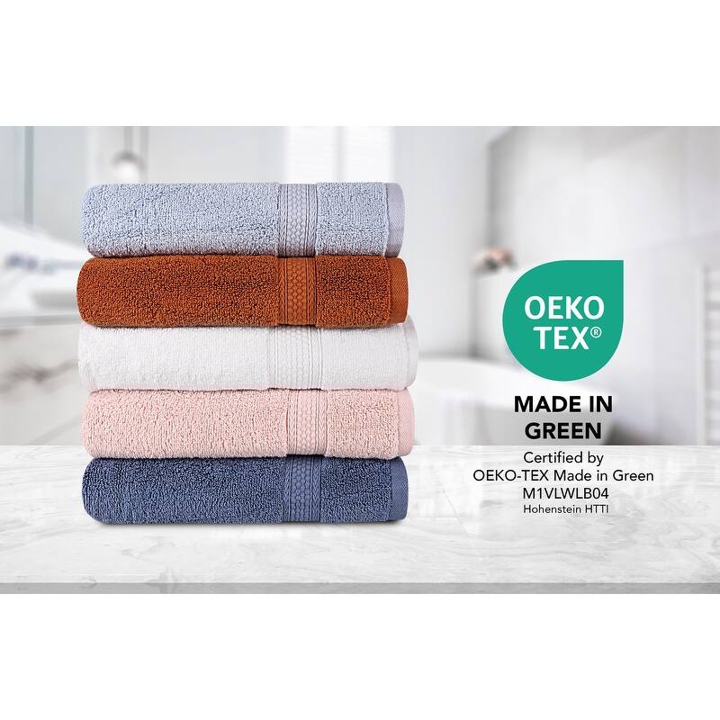 A1HC Hand Towel 6 Piece Set, 500 GSM Duet Technology 100% Ring Spun Cotton, Ultra Soft, Quick Dry, (16"x28")
