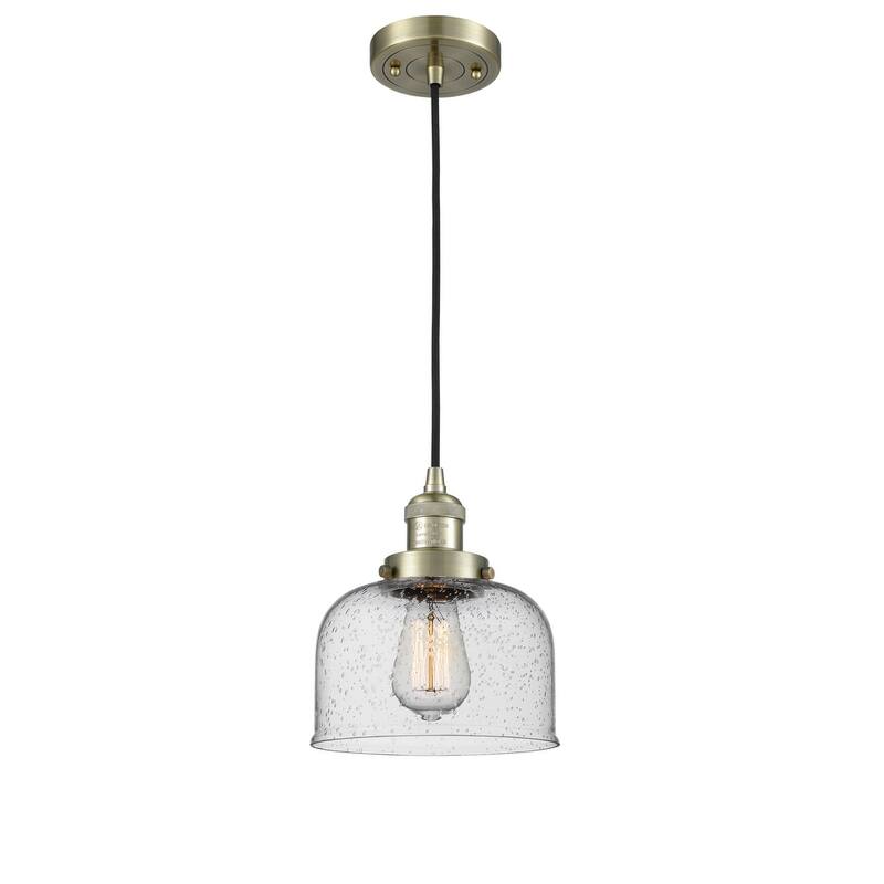 Innovations Lighting Large Bell 8" Wide Mini Pendant - Cord Suspension