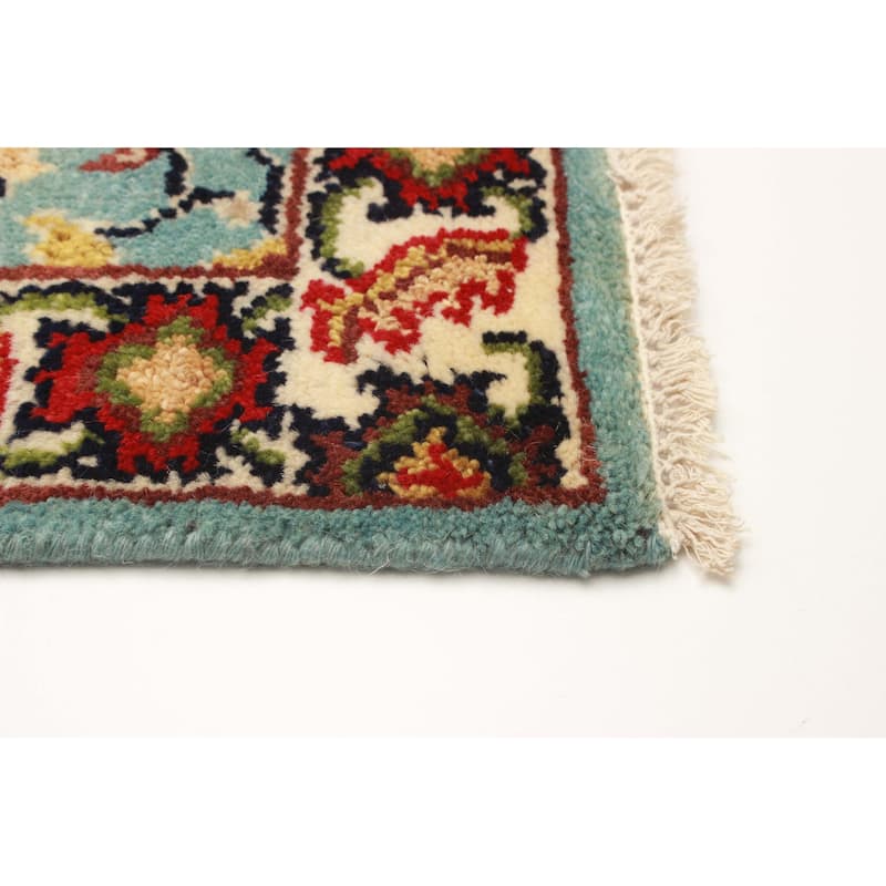 ECARPETGALLERY Hand-knotted Serapi Heritage Turquoise Wool Rug - 2'5 x 9'9