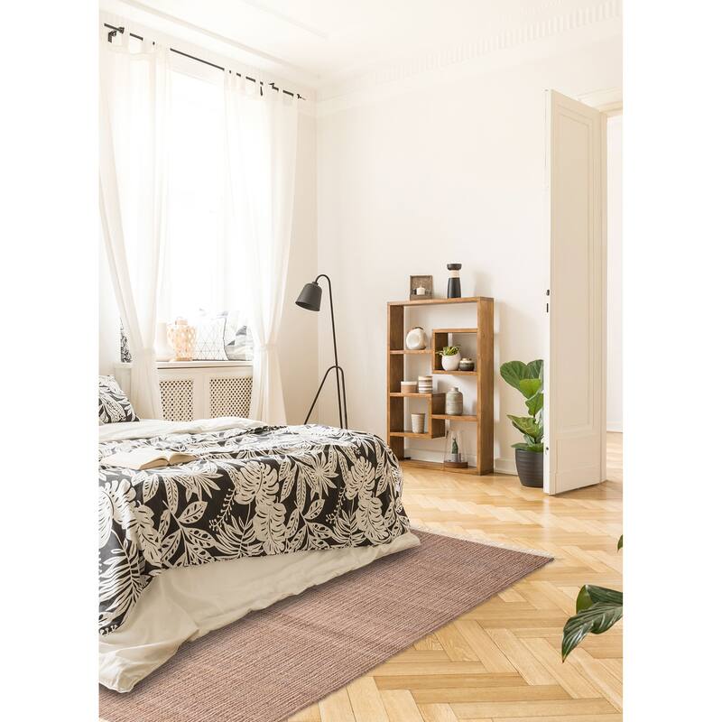 ECARPETGALLERY Flat-Weave Palas Denizli Dark Brown Jute Kilim - 5'4 x 7'4