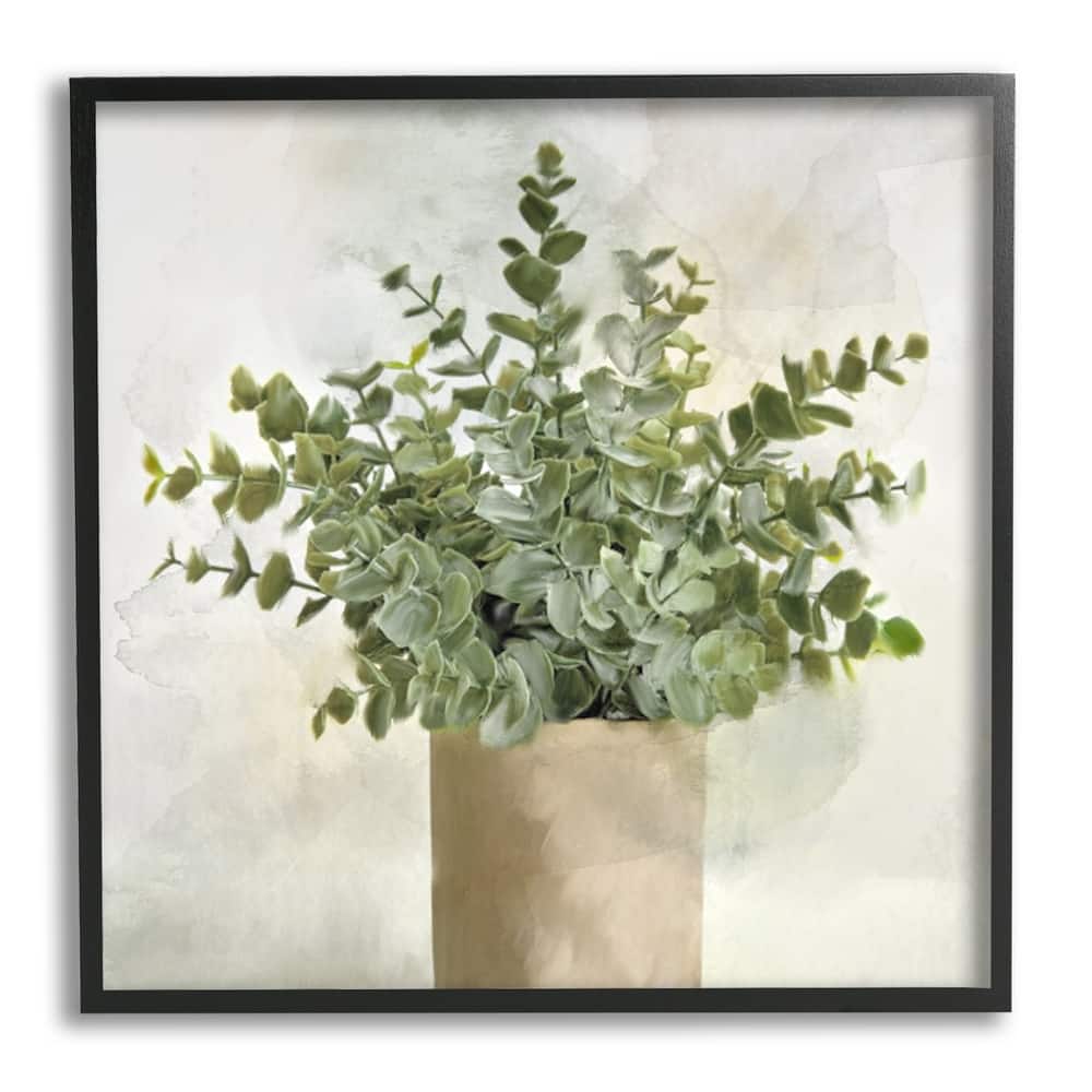 Stupell Potted Herbal Plant Vase Dense Green Leaves Framed Wall Art, Design by Kim Allen