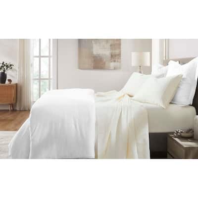 Blue Nile Mills 700TC Cotton Sateen Deep Pocket Solid Bed Sheet Set