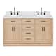 Option Oak / Carrara White Quartz Top / Matte Black