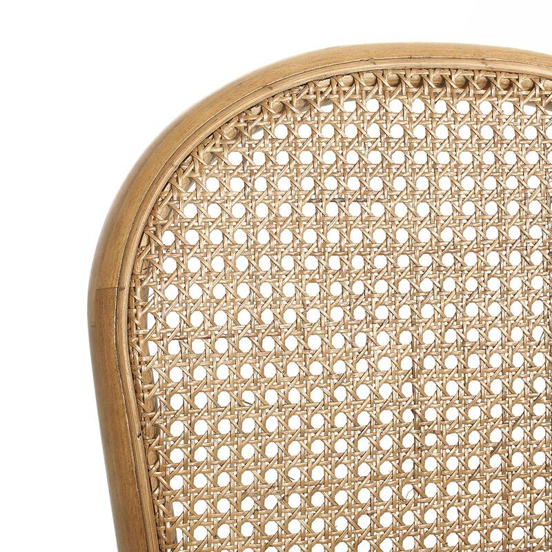 2PCS Wood Rattan Dining Chairs