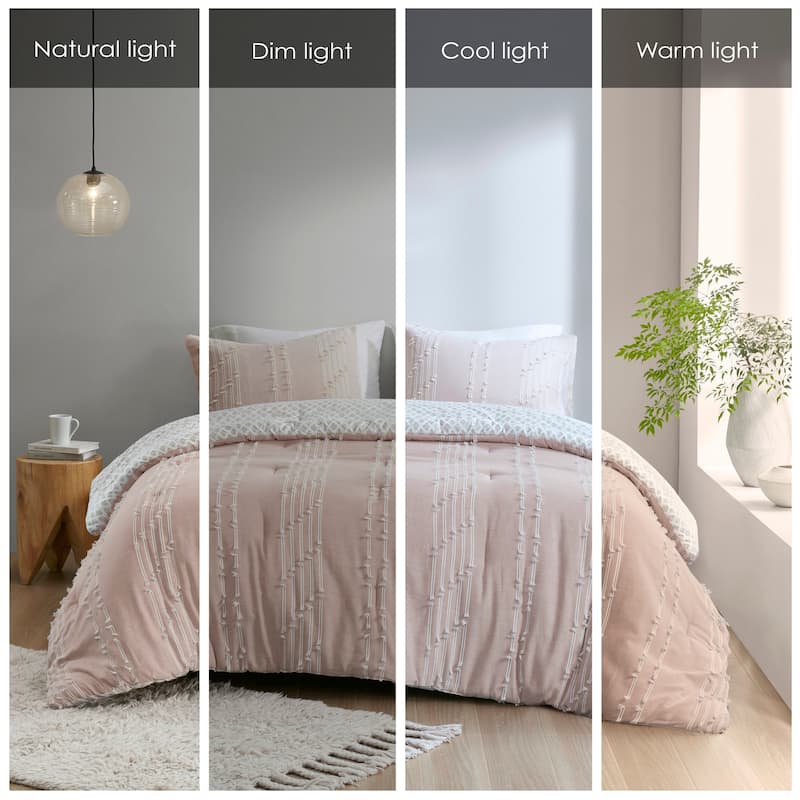 INK+IVY Kara 3 Piece Cotton Jacquard Comforter Set