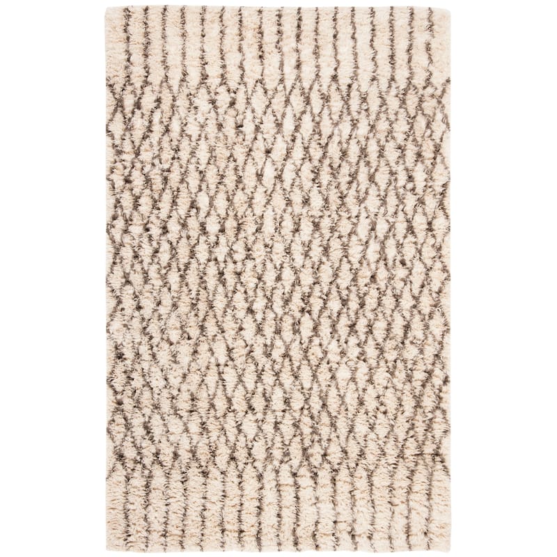 SAFAVIEH Handmade Casablanca Shag Elsebet Tribal Wool Rug