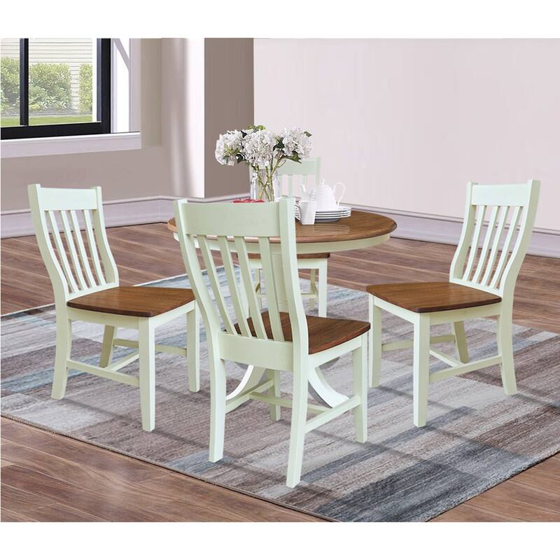 International Concepts 36" Round Extension Dining Table with Cafe Chairs