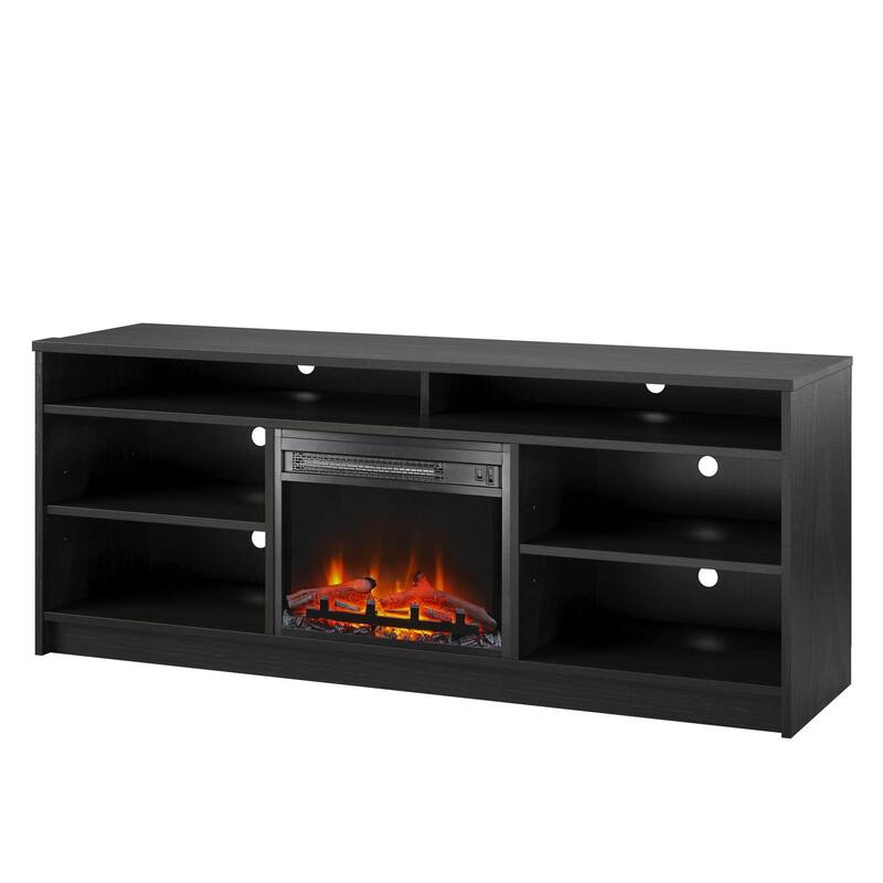 Ameriwood Home Hickory Hill 65" TV Stand with Electric Fireplace