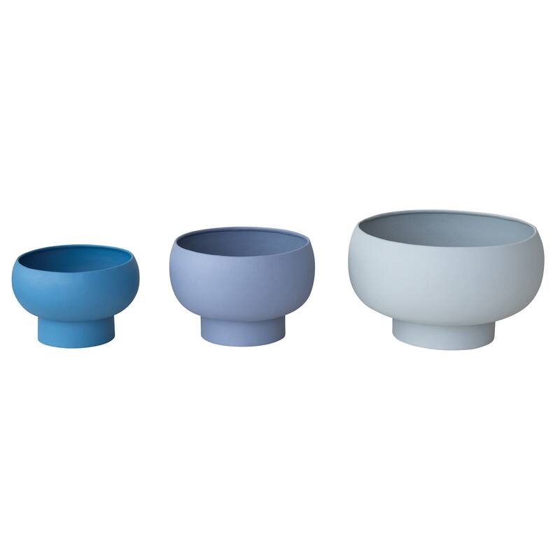 3-Piece Metal Footed Planters