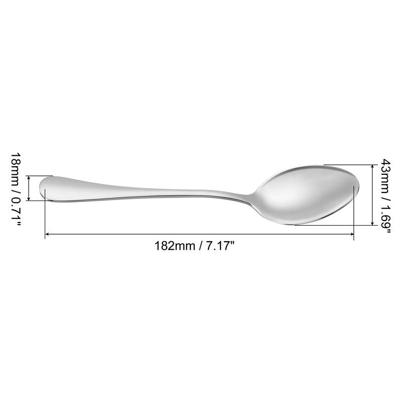 Metal Spoons Stainless Steel Spoon for Home Kitchen - 7.2"