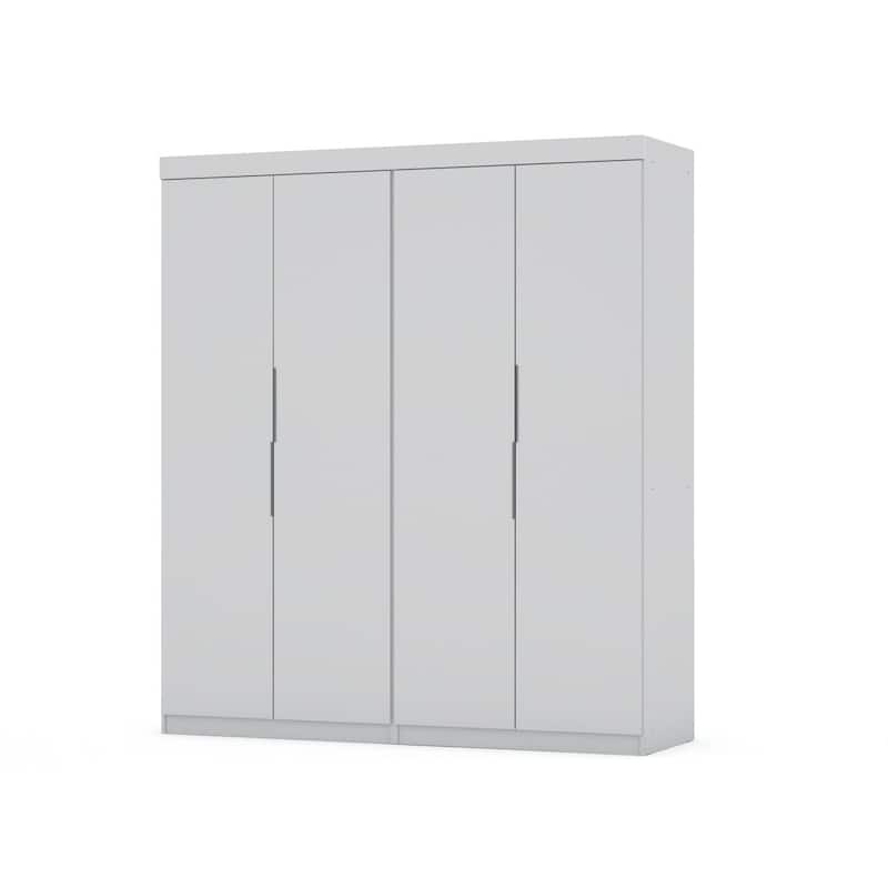 Manhattan Comfort Mulberry 9-Piece Wardrobe Closet