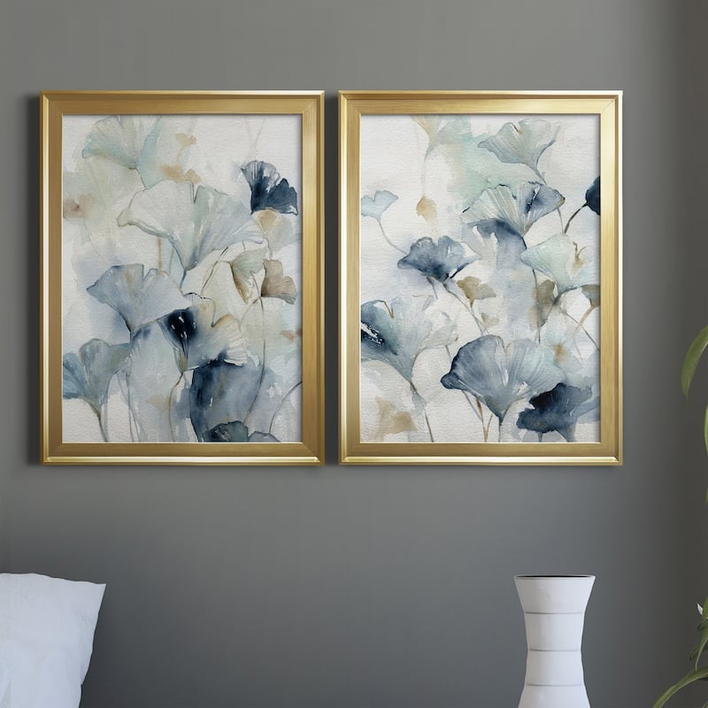 Indigo Ginkgo I Premium Framed Print - Ready to Hang - Multi-Color