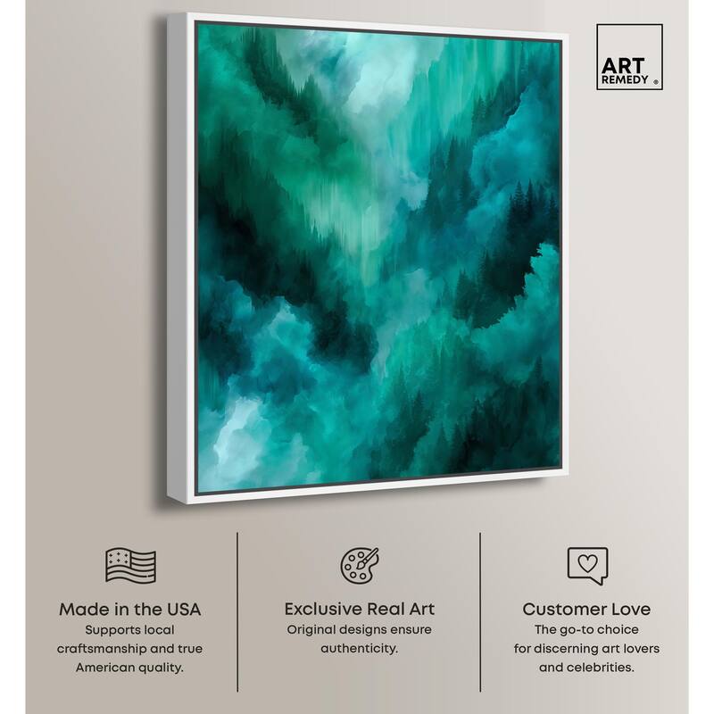 Textured Teal II Canvas by Art Remedy