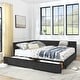 preview thumbnail 39 of 53, L Shaped Upholstered Tufted Bed Frame, Storage Sofa Bed Frame with 2 Drawers, Queen Size Velvet Fabric Daybed, Wood Slat Support