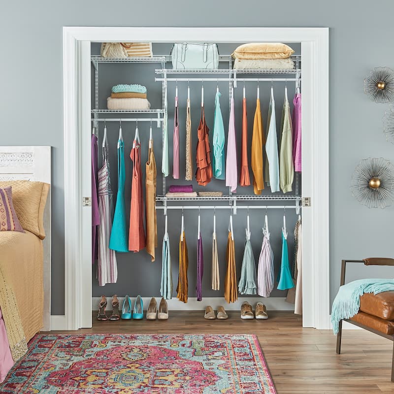 ClosetMaid ShelfTrack 48-72 inch W Adjustable Wire Closet System